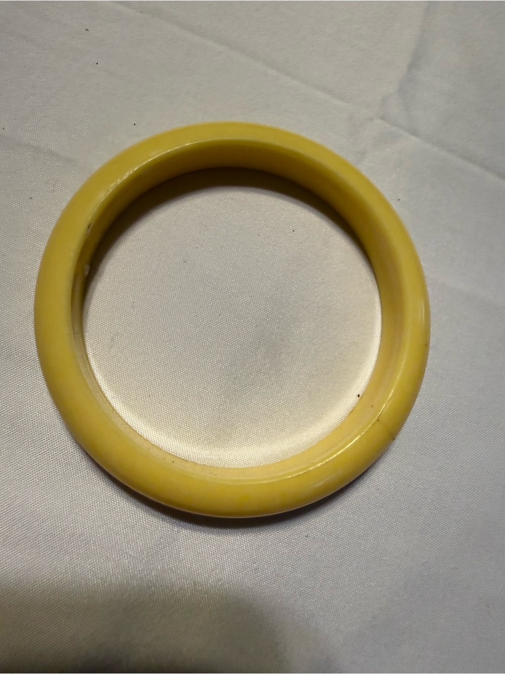 Yellow Round Resin Bangle Bracelet